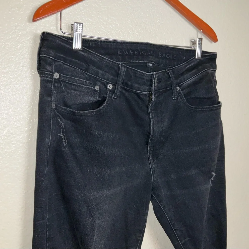 American Eagle Distressed Skinny Jeans SIZE 34x34 - Picture 4 of 11